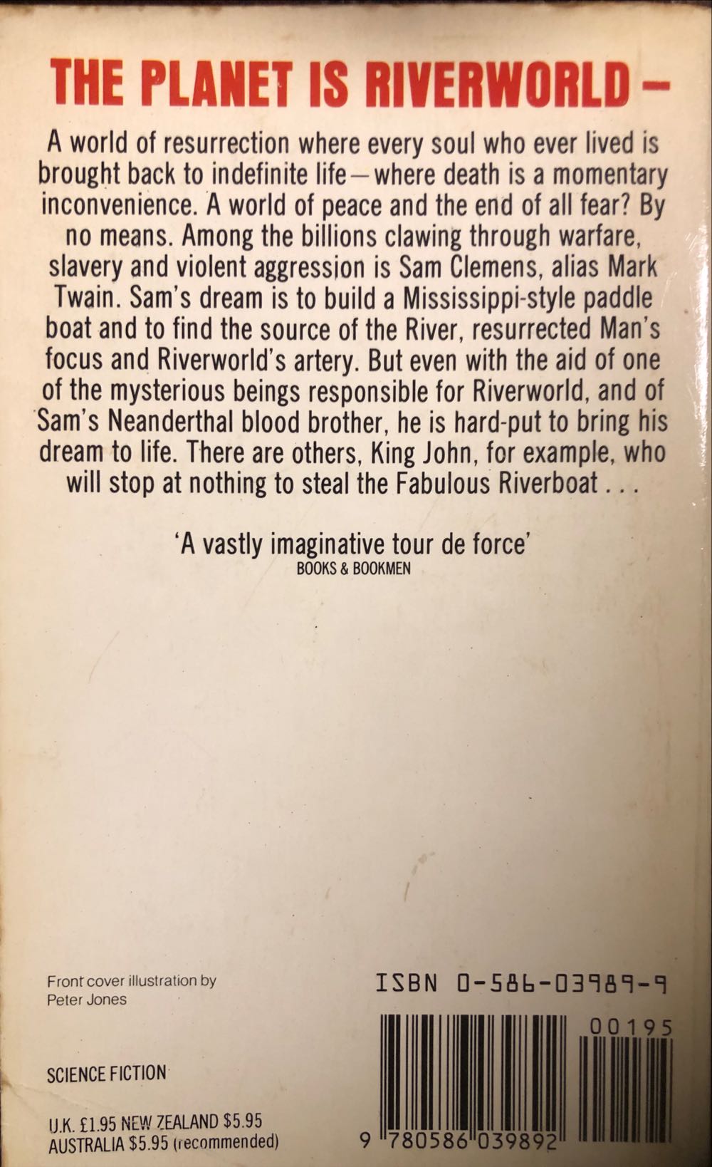 Fabulous Riverboat, The (The Riverworld Series) - Philip Jose Farmer (Collins - Paperback) book collectible [Barcode 9780586039892] - Main Image 2