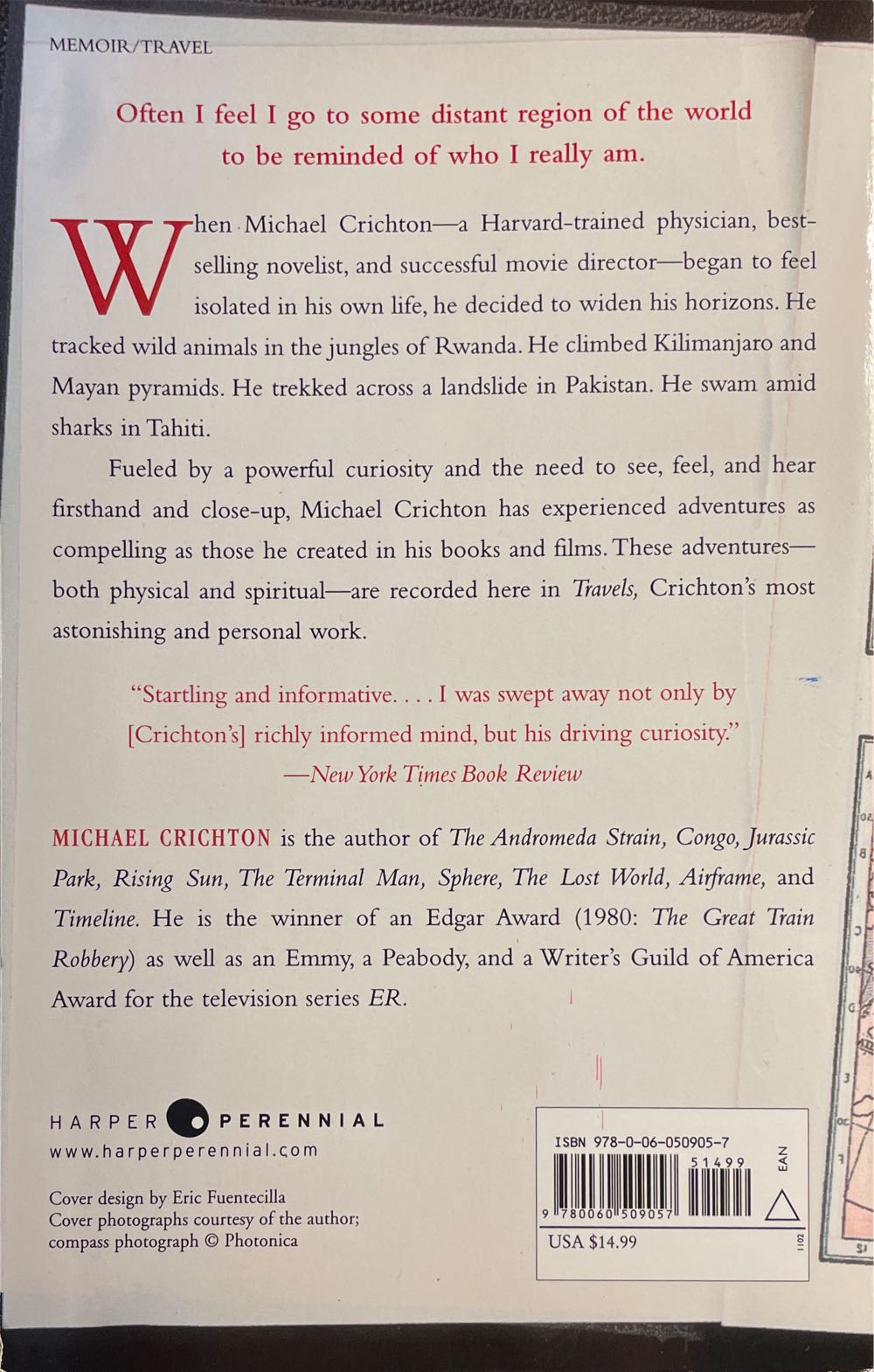 Travels - Michael Crichton (Harper Perennial - Paperback) book collectible [Barcode 9780060509057] - Main Image 2