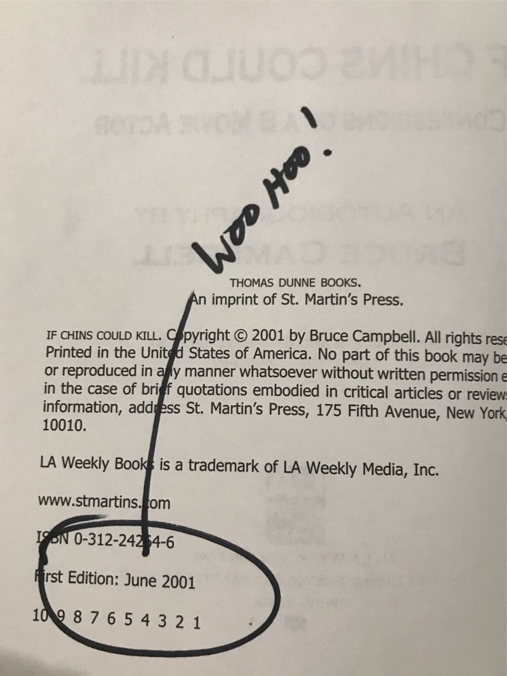 If Chins Could Kill - Bruce Campbell (Thomas Dunne Books - Hardcover) book collectible [Barcode 9780312242640] - Main Image 4
