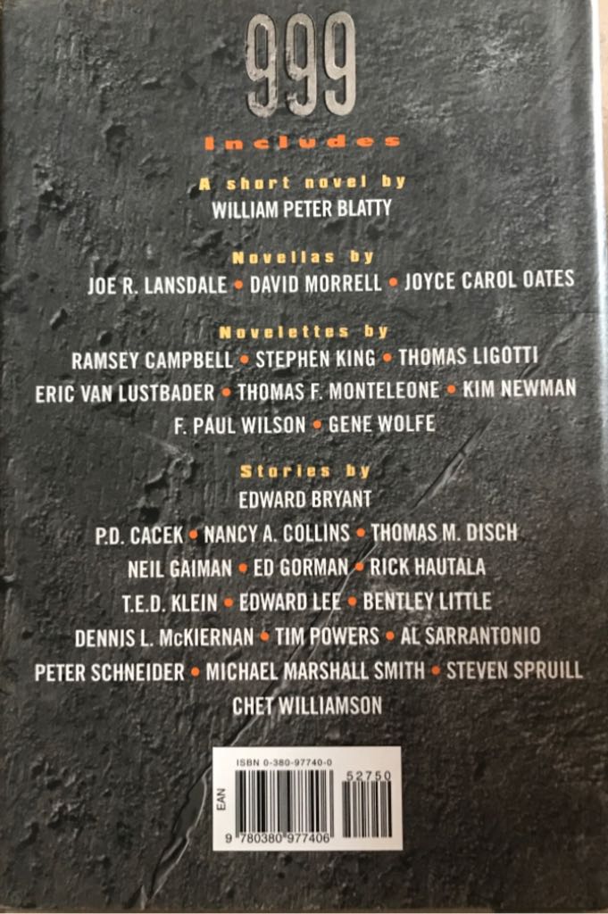 999 New Stories of Horror and Suspense - Al Sarrantonio (Avon Books - Hardcover) book collectible [Barcode 9780380977406] - Main Image 2