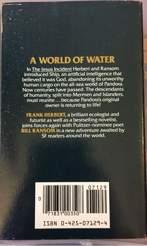 Lazarus Effect, The - Frank Herbert (Berkley - Paperback) book collectible [Barcode 9780425071298] - Main Image 2