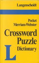 Crossword Puzzle Dictionary - Langenscheidt (Langenscheidt Publishers) book collectible [Barcode 9780887292156] - Main Image 1