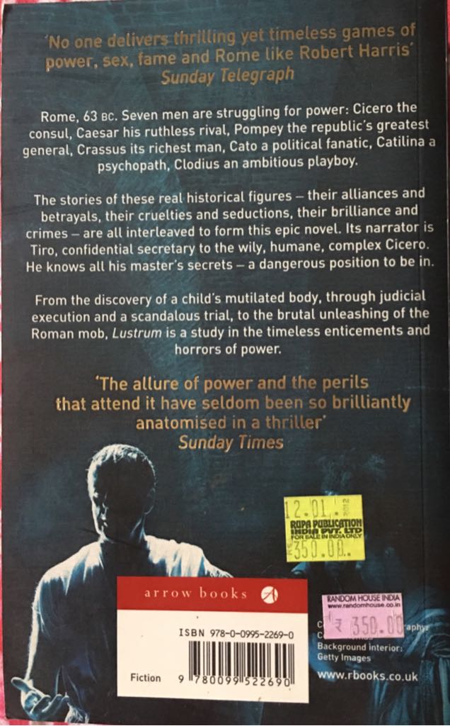 Lustrum - Robert Harris (Rbooks - Paperback) book collectible [Barcode 9780099522690] - Main Image 2
