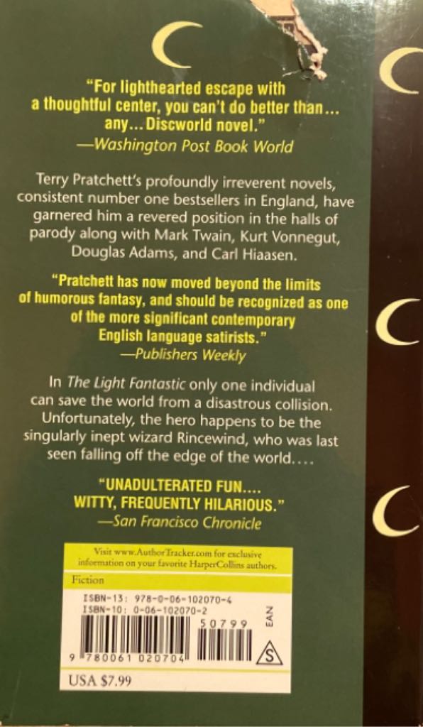The Light Fantastic - Terry Pratchett (HarperTorch - Paperback) book collectible [Barcode 9780061020704] - Main Image 2