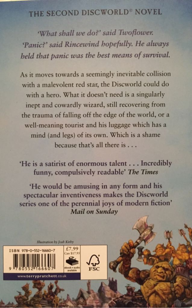 The Light Fantastic - Terry Pratchett (Corgi Books - Paperback) book collectible [Barcode 9780552166607] - Main Image 2