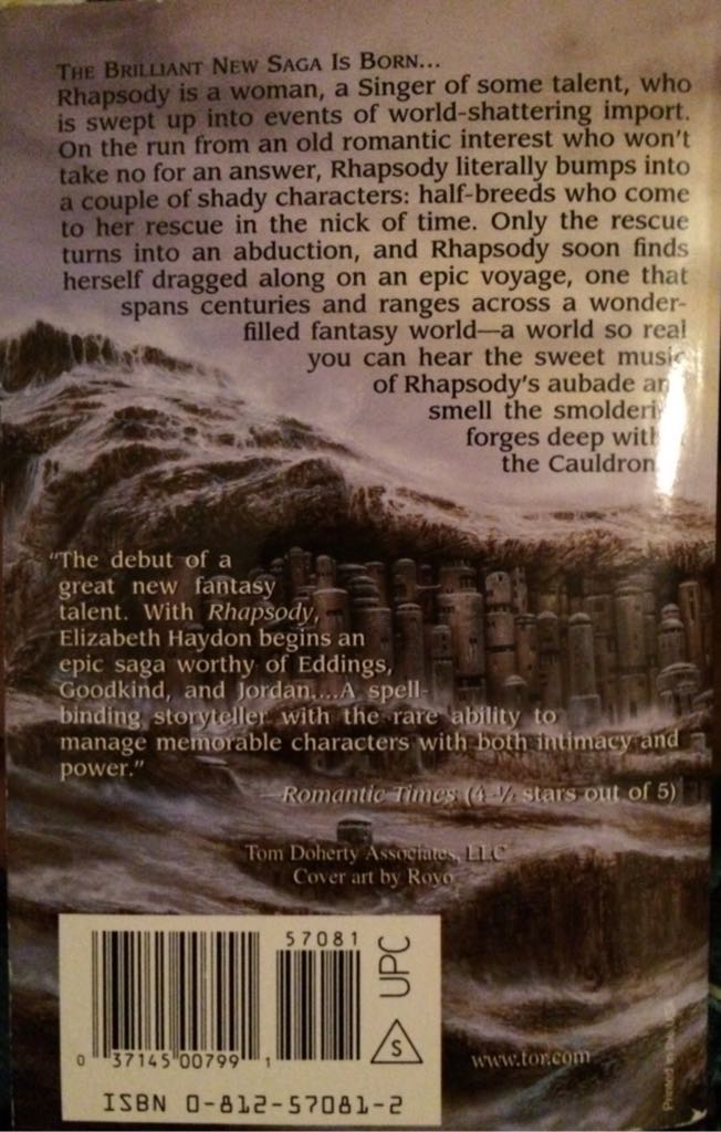 Rhapsody: Child Of Blood - Elizabeth Haydon (Tor Fantasy - Paperback) book collectible [Barcode 9780812570816] - Main Image 2