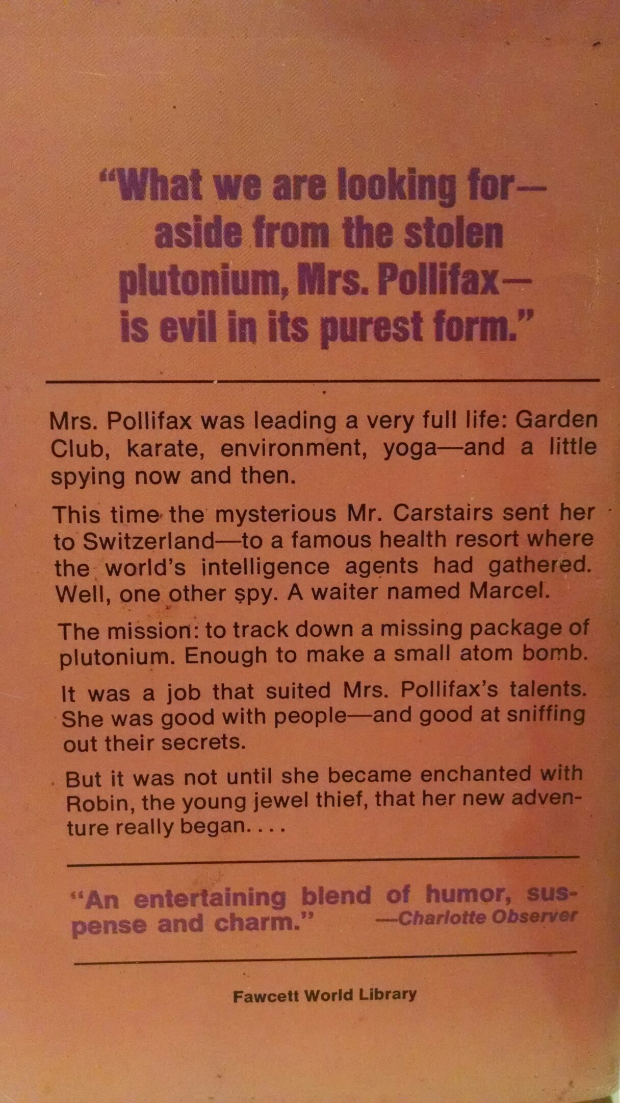 A Palm For Mrs Pollifax  book collectible [Barcode 0449206637] - Main Image 2