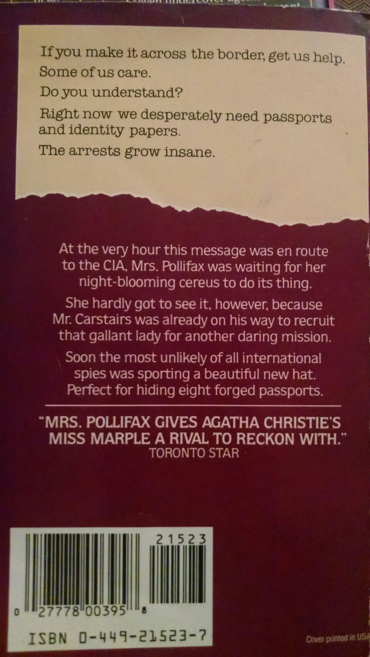 The Elusive Mrs Pollifax - Dorothy Gilman (- Paperback) book collectible [Barcode 9780449215234] - Main Image 2
