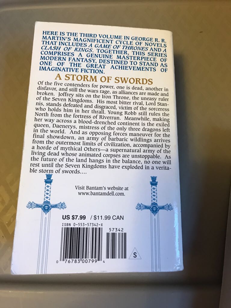 A Storm Of Swords - George R. book collectible - Main Image 2