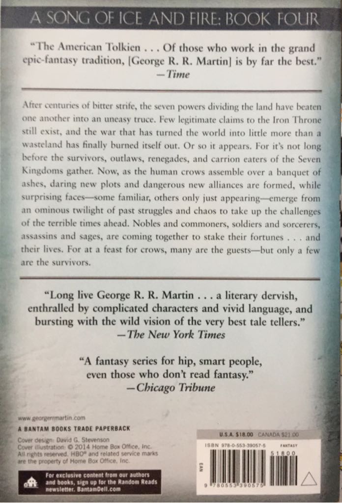 Feast For Crows, A - George R. R. Martin (A Bantam Spectra Book - Kindle) book collectible [Barcode 9780553390575] - Main Image 2