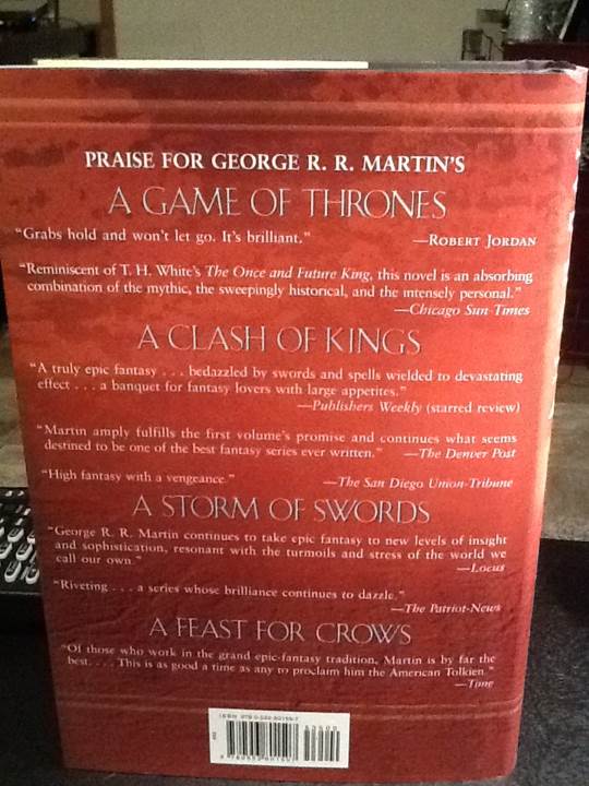 Song Of Fire And Ice 04: A Feast for Crows - George R. R. Martin (Bantam - Hardcover) book collectible [Barcode 9780553801507] - Main Image 2