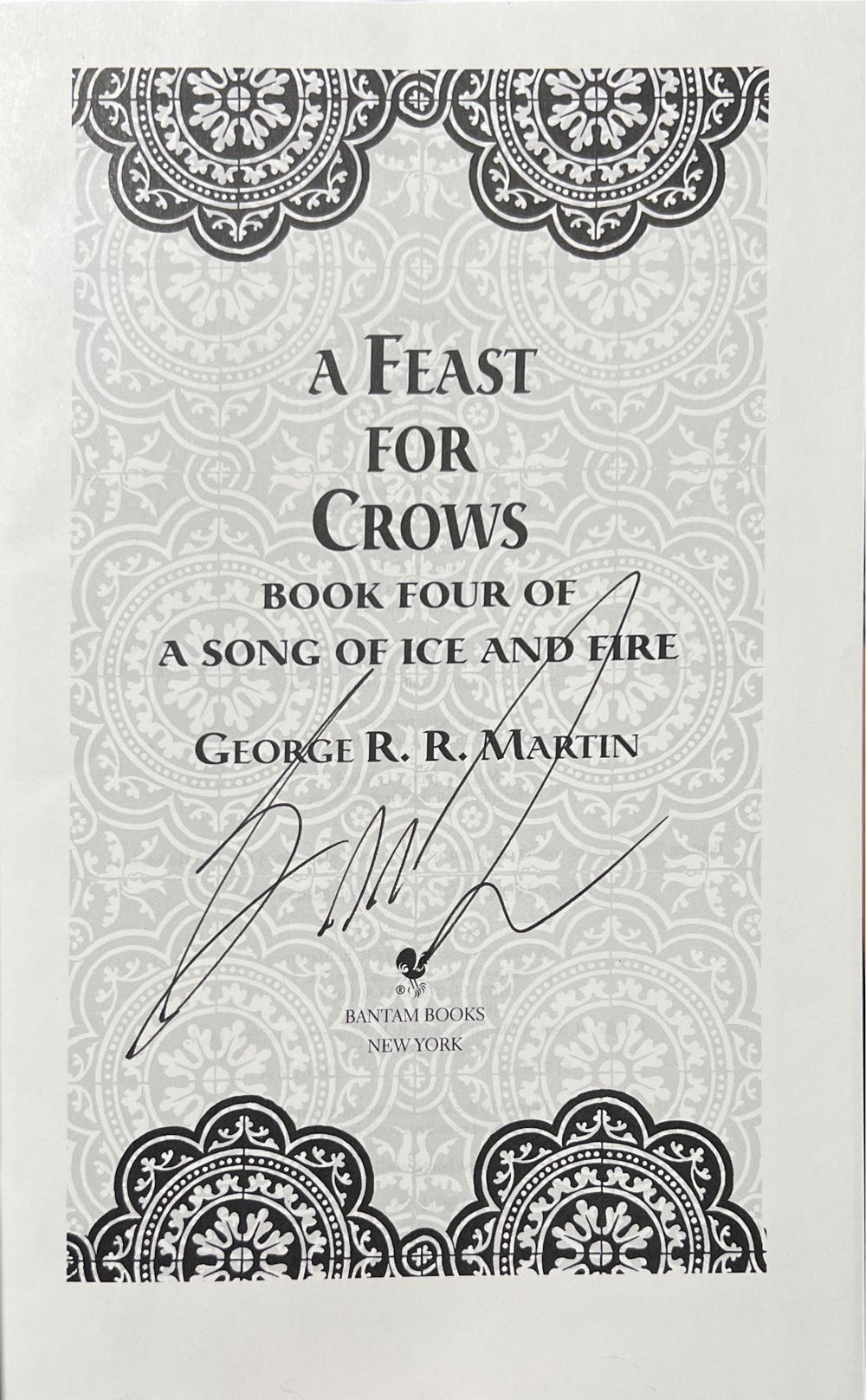 Song Of Fire And Ice 04: A Feast for Crows - George R. R. Martin (Bantam - Hardcover) book collectible [Barcode 9780553801507] - Main Image 3