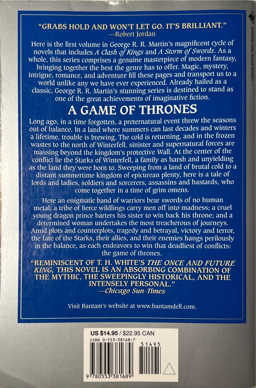 A Game Of Thrones - George R. R. Martin (Bantam - Trade Paperback) book collectible - Main Image 2