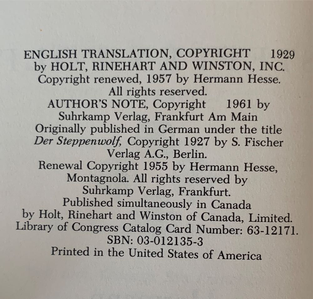 Steppenwolf - Hermann Hesse (Amereon House - Hardcover) book collectible [Barcode 0030853184] - Main Image 2