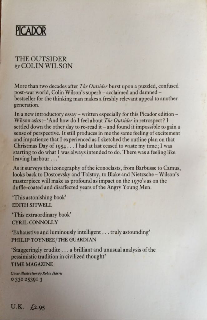 The Outsider  (Picador - Paperback) book collectible [Barcode 9780330253918] - Main Image 2