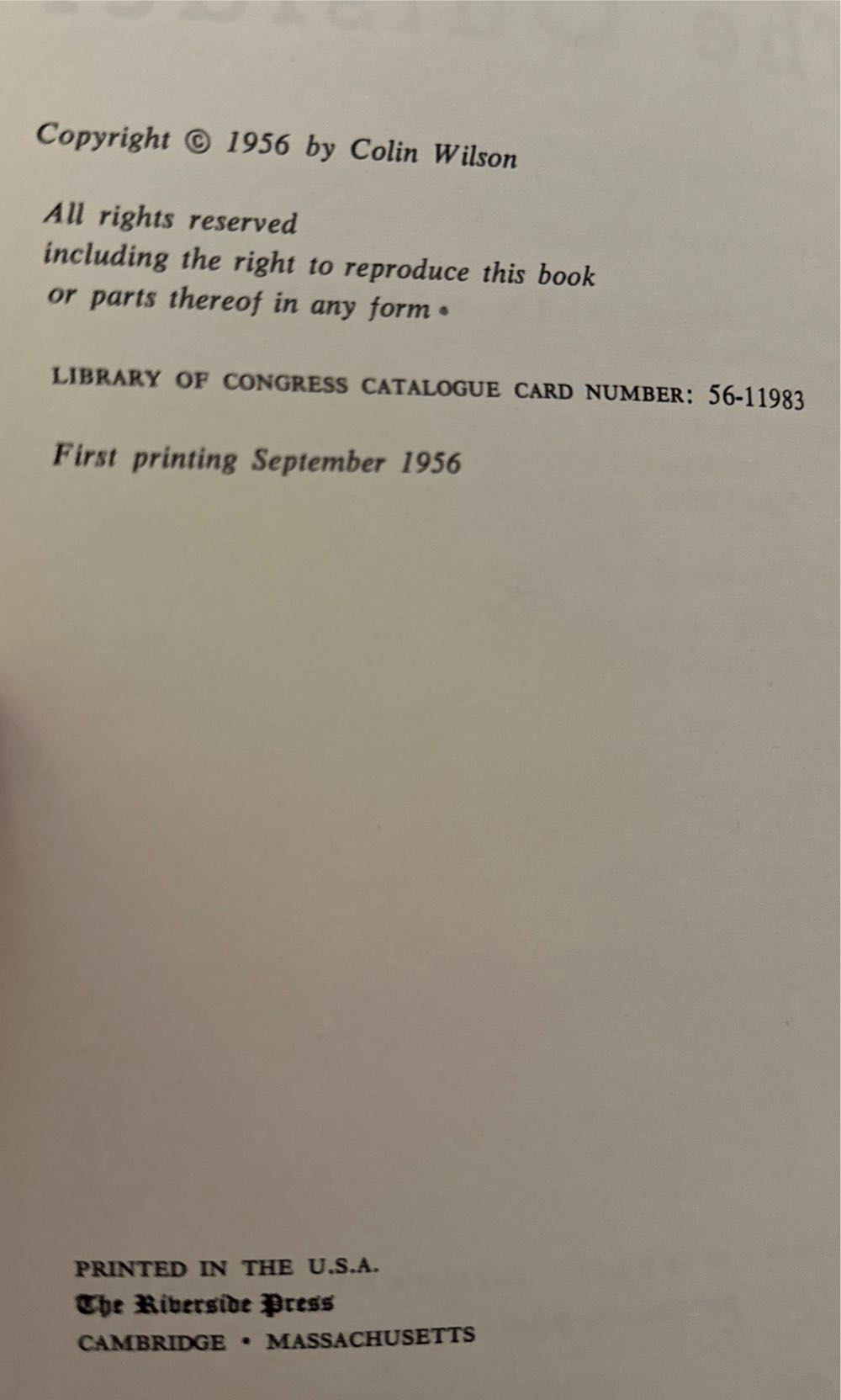 The Outsider - Colin Wilson (J P Tarcher - Paperback) book collectible [Barcode 9780874772067] - Main Image 4