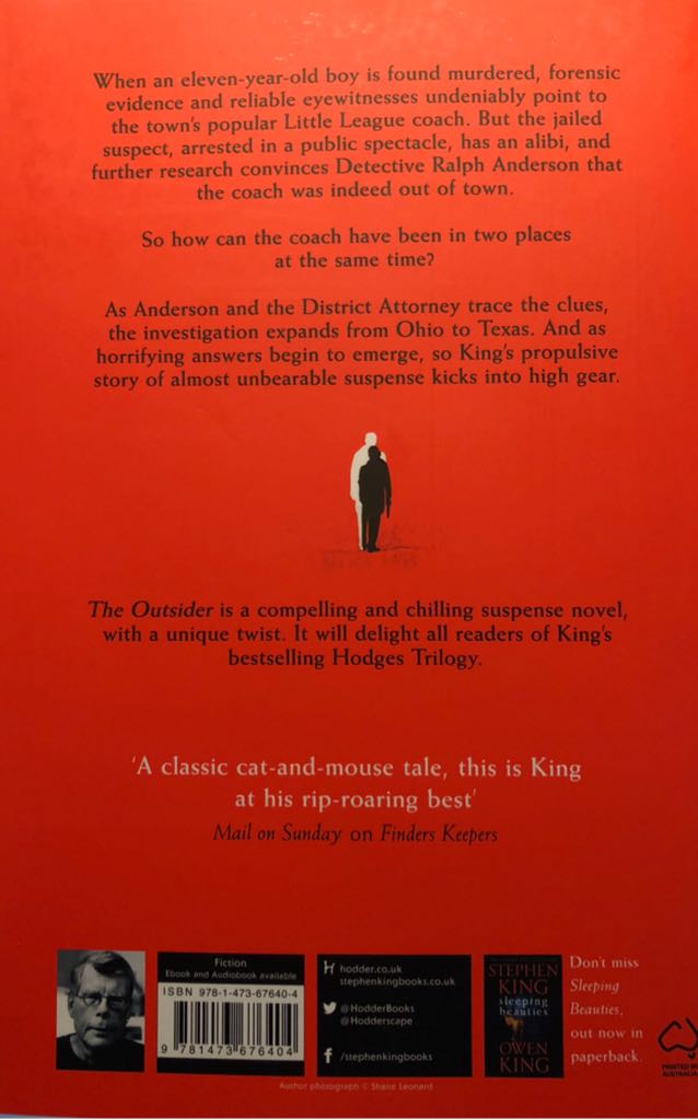 The Outsider  - Stephen King (Hodder & Stoughton - Paperback) book collectible [Barcode 9781473676404] - Main Image 2
