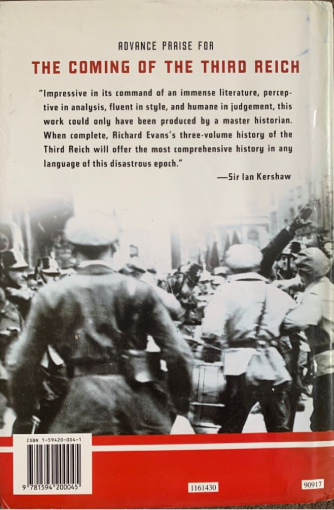 The Coming of the Third Reich - Richard J. Evans (Penguin - Trade Paperback) book collectible [Barcode 9781594200045] - Main Image 2