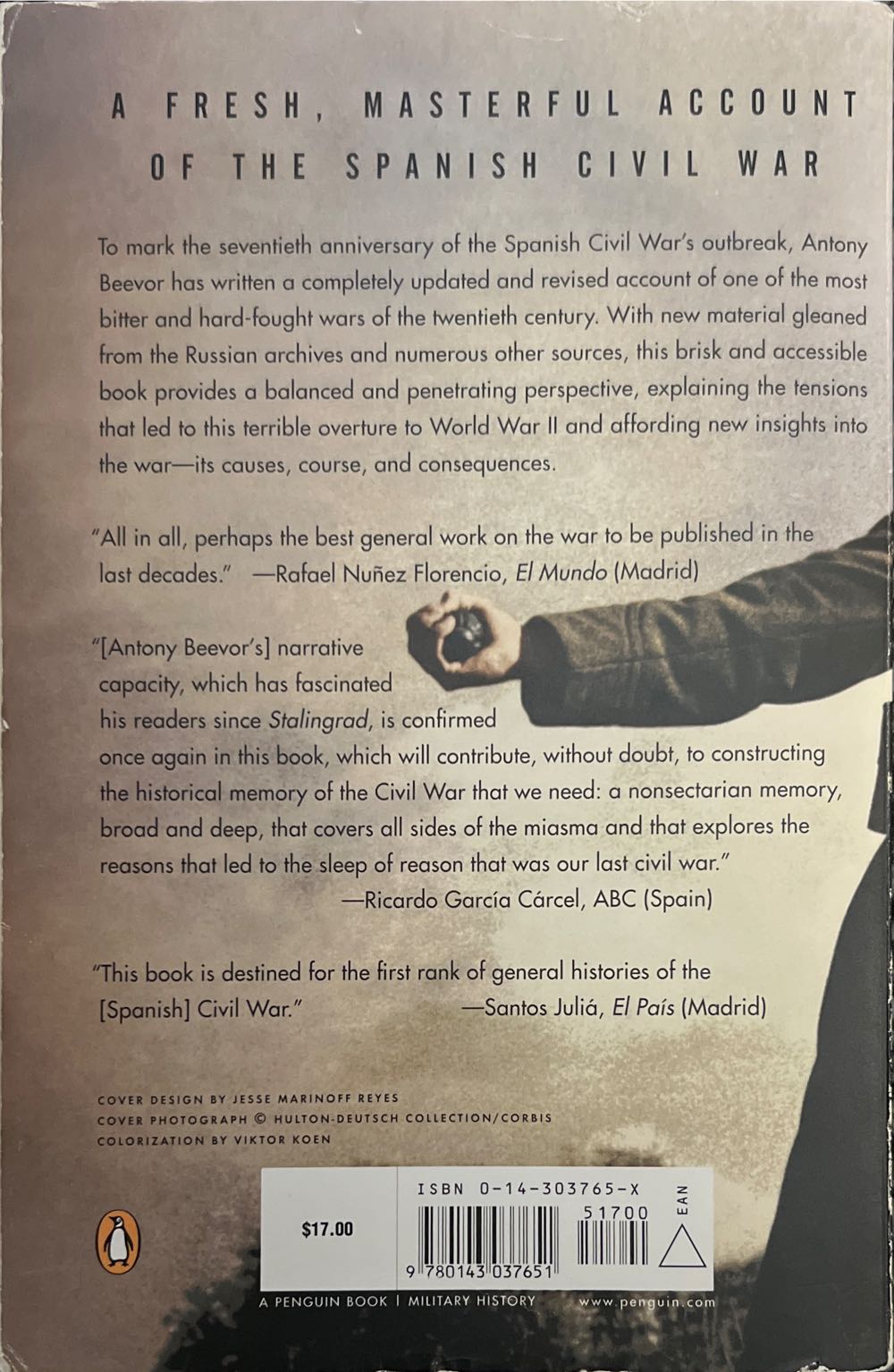 The Battle for Spain: The Spanish Civil War 1936-1939 - Antony Beevor (Penguin - Paperback) book collectible [Barcode 9780143037651] - Main Image 2