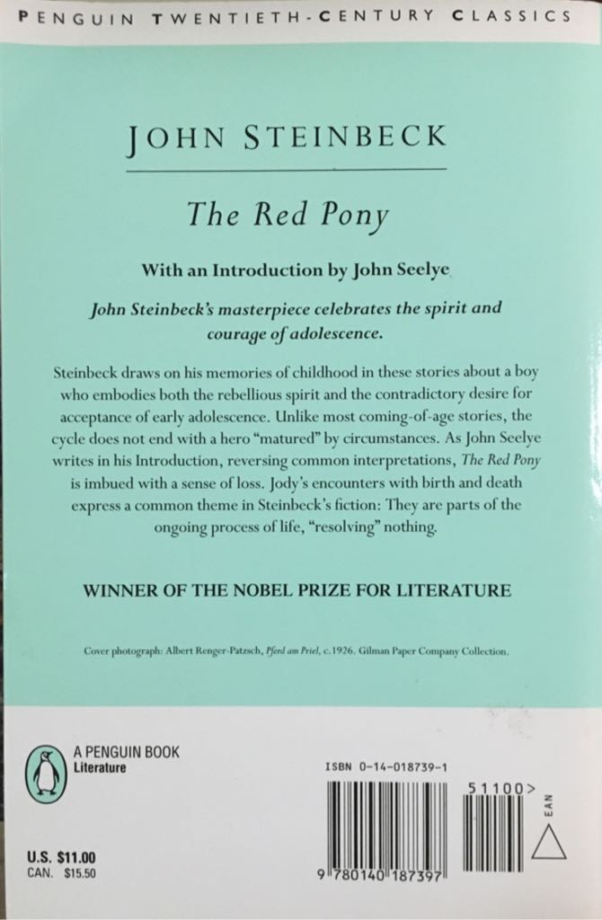 The Red Pony  (Penguin Books) book collectible - Main Image 2