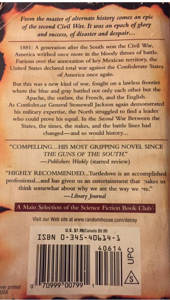 How Few Remain - Harry Turtledove (Del Rey - Paperback) book collectible [Barcode 9780345406149] - Main Image 2