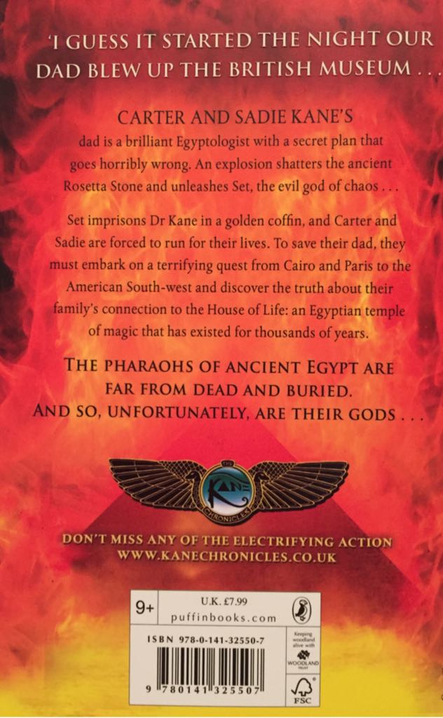 The Red Pyramid - Rick Riordan (Puffin Books - Paperback) book collectible [Barcode 9780141325507] - Main Image 2
