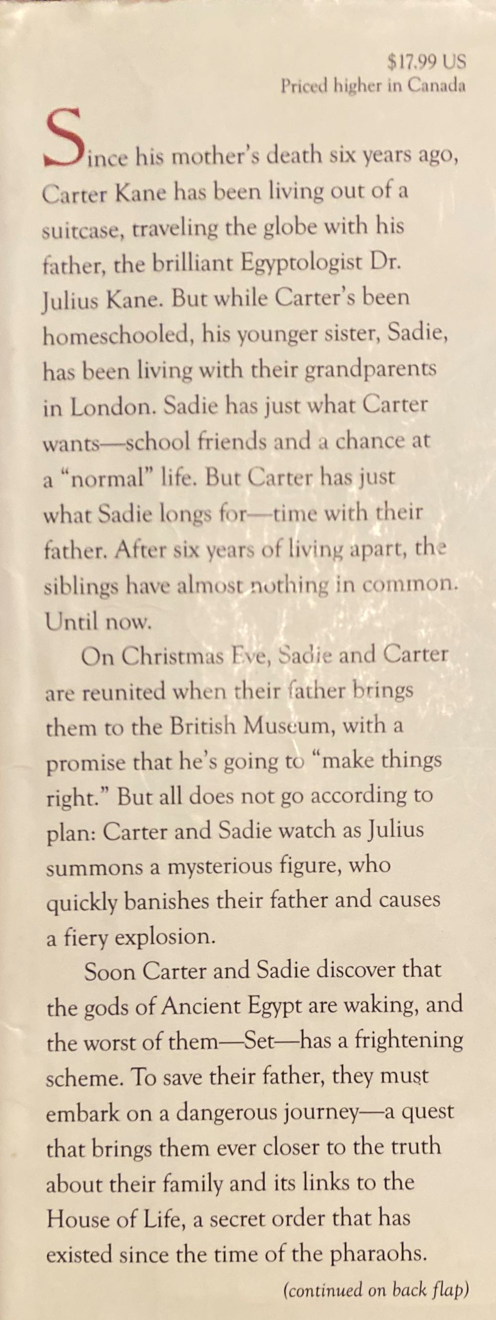 The Kane Chronicles 1: The Red Pyramid - Rick Riordan (Disney Hyperion Books - Hardcover) book collectible [Barcode 9781423113386] - Main Image 3