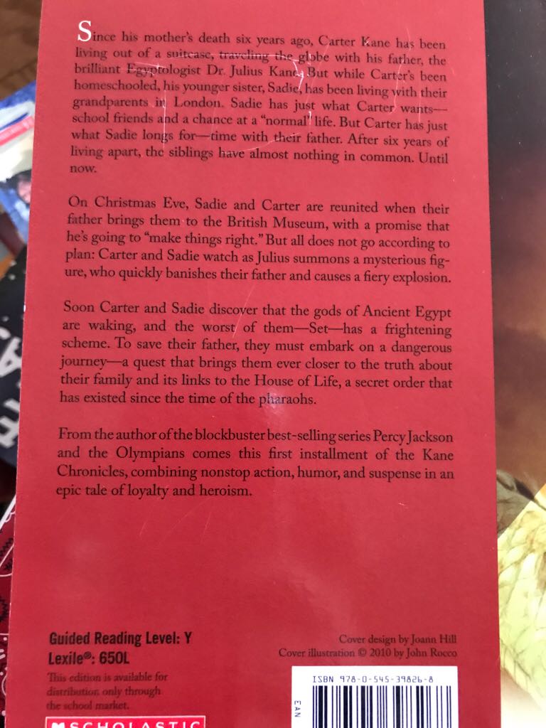 Red Pyramid, The - Rick Riordan (A Scholastic Press) book collectible - Main Image 2