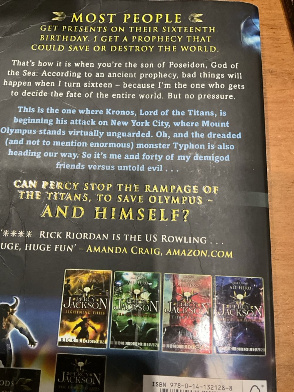 Percy Jackson and the Last Olympian - Rick Riordan (Puffin Books - Paperback) book collectible [Barcode 9780141321288] - Main Image 3