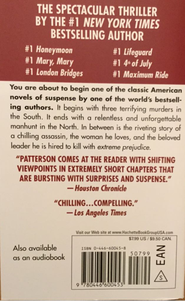 The Thomas Berryman Number - James Patterson (Grand Central - Paperback) book collectible [Barcode 9780446600453] - Main Image 2