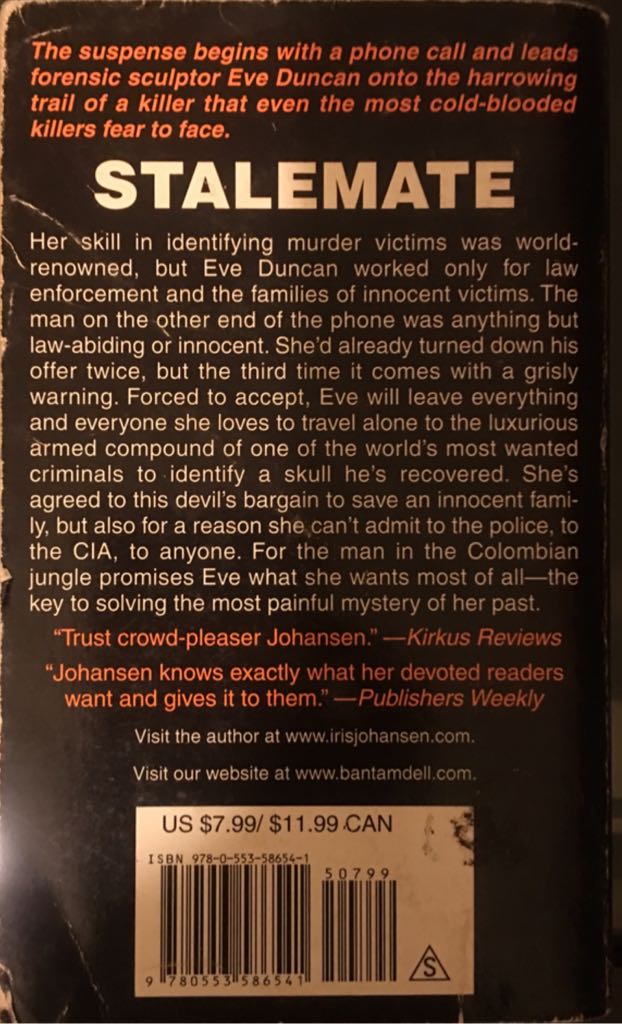 Stalemate - Iris Johansen (Bantam - Paperback) book collectible [Barcode 9780553586541] - Main Image 2