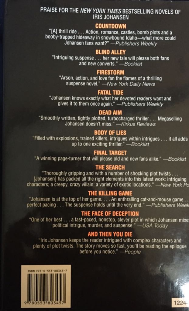 Stalemate - Iris Johansen (Bantam - Hardcover) book collectible [Barcode 9780553803457] - Main Image 2