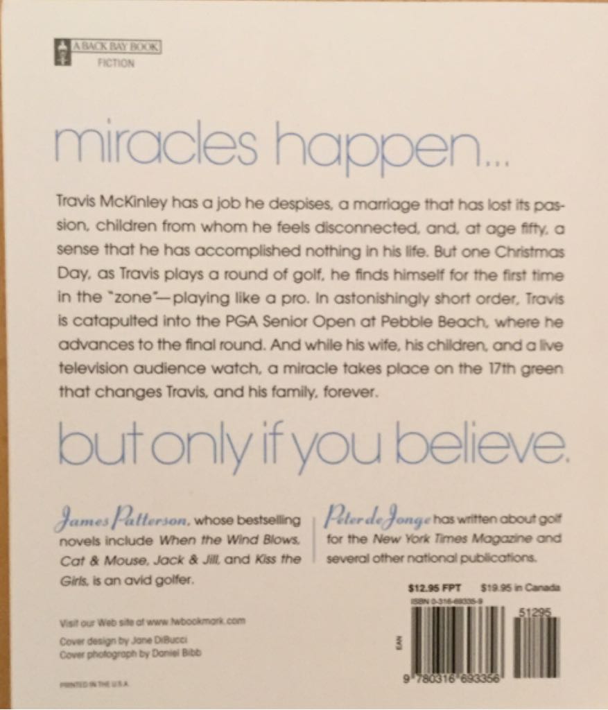 The Miracle On The 17th Green - Patterson, James (Little Brown & Co - Paperback) book collectible [Barcode 9780316693356] - Main Image 2
