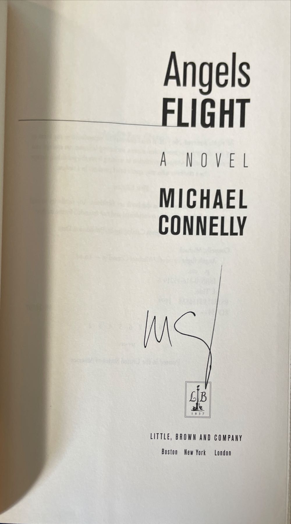 Angels Flight - Michael Connelly (Little Brown - Hardcover) book collectible [Barcode 9780316152198] - Main Image 3