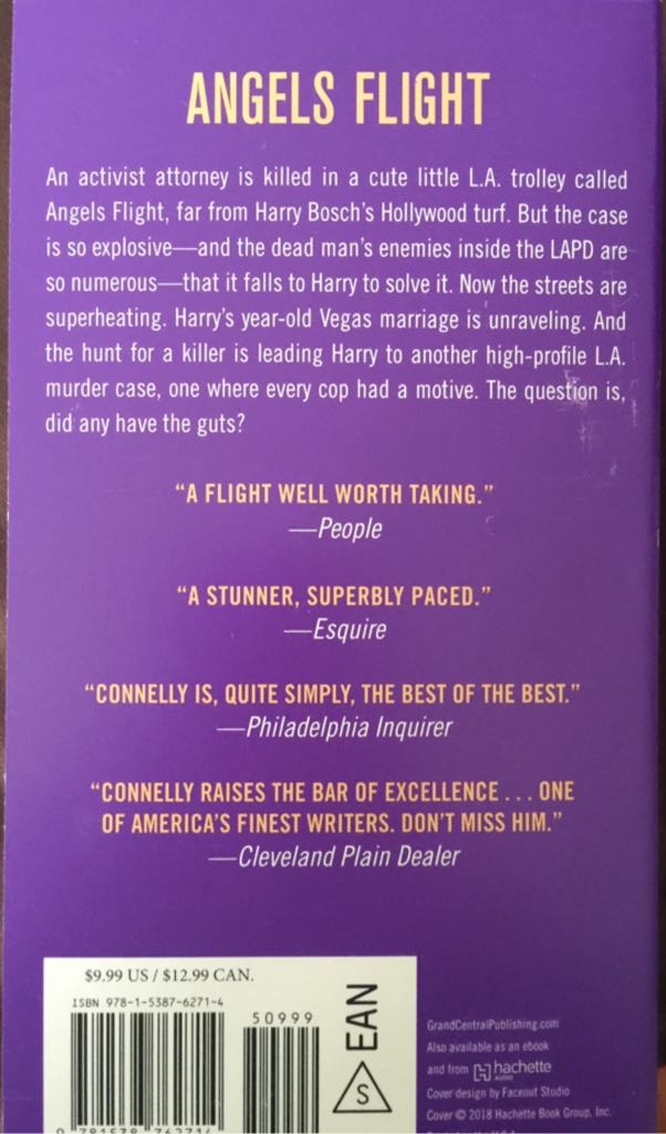 Angels Flight - Michael Connelly (Grand Central Publishing) book collectible [Barcode 9781538762714] - Main Image 2