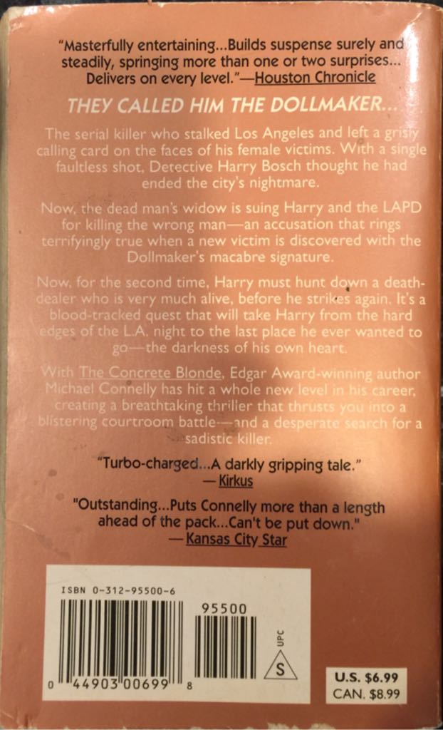 The Concrete Blonde  (St. Martin’s Paperbacks - Paperback) book collectible - Main Image 2