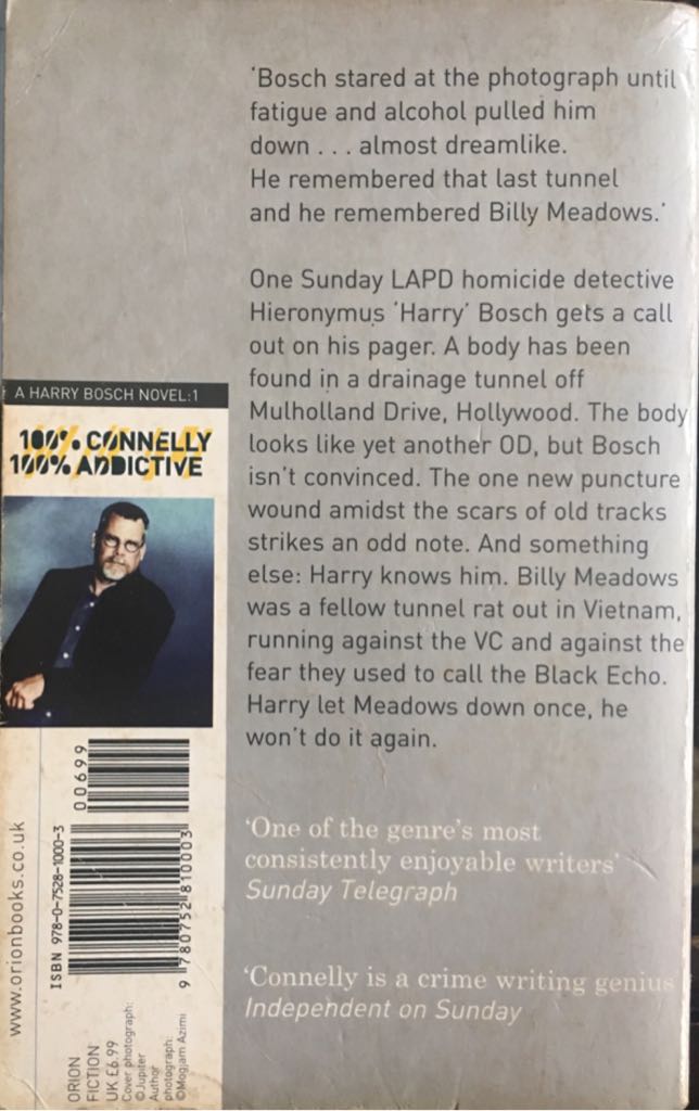 The Black Echo - Michael Connelly (Orion Books - Paperback) book collectible [Barcode 9780752810003] - Main Image 2