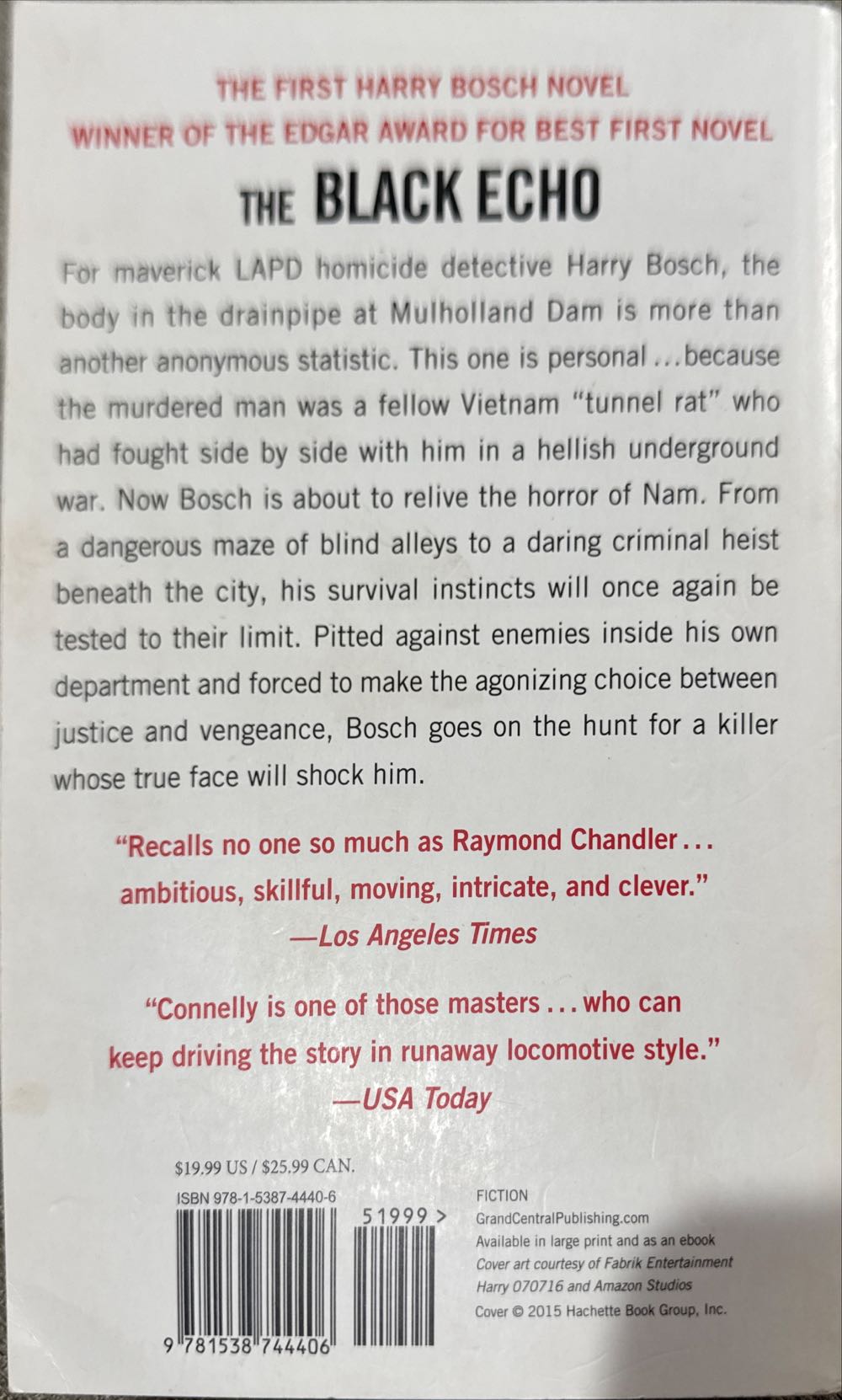 The Black Echo - Michael Connelly (Grand Central Publishing - Paperback) book collectible [Barcode 9781538744406] - Main Image 2