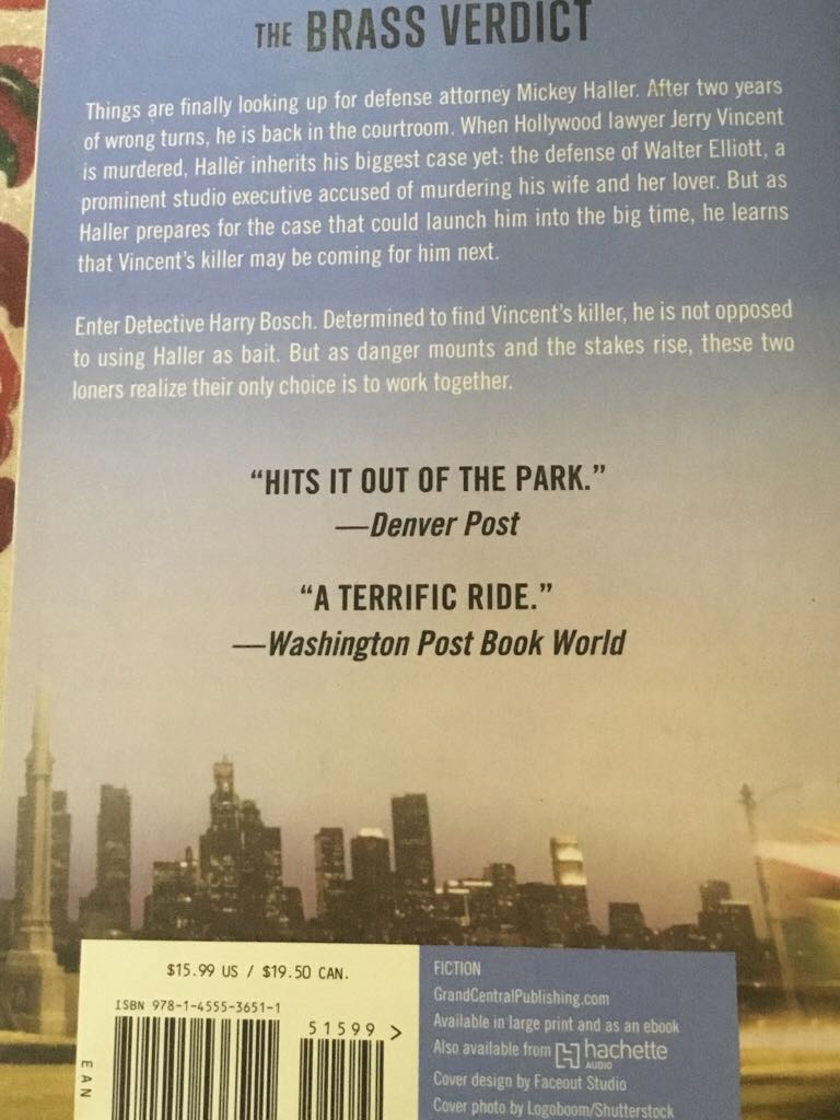 The Brass Verdict - Michael Connelly (Grand Central Publishing - Hardcover) book collectible [Barcode 9781455536511] - Main Image 2