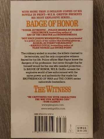 Badge Of Honor #4 Witness - Griffin, W.E.B. (Jove - Kindle) book collectible [Barcode 9780515107470] - Main Image 2