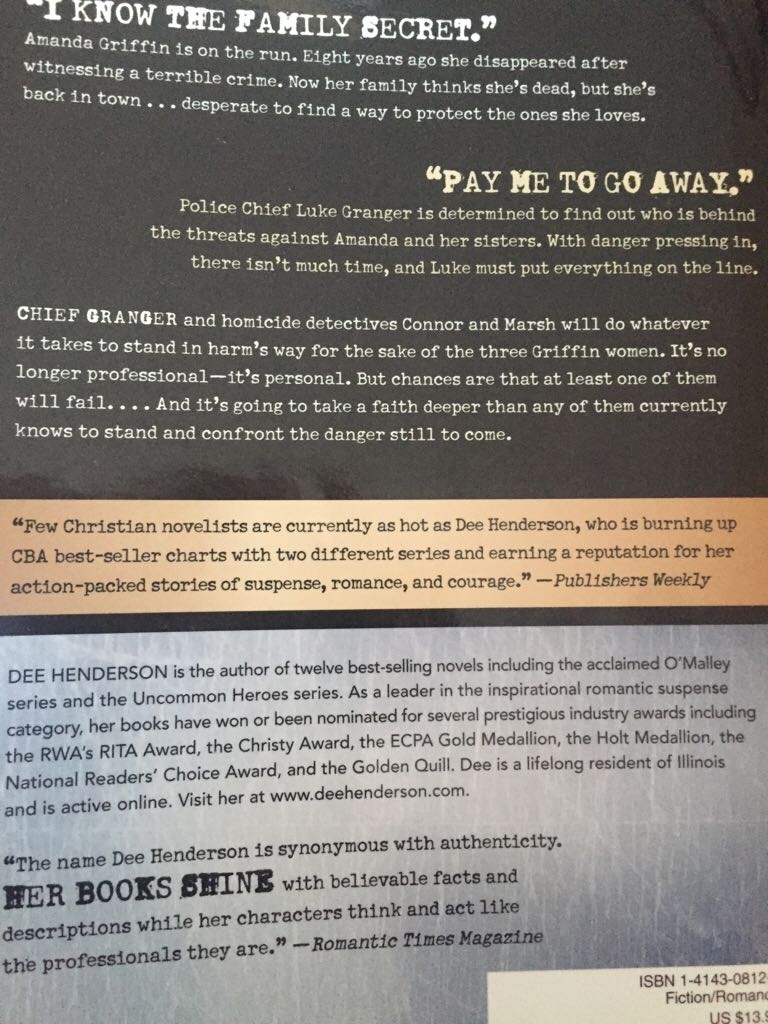 The Witness - Dee Henderson (Tyndale House Publishers - Paperback) book collectible [Barcode 9781414308128] - Main Image 2