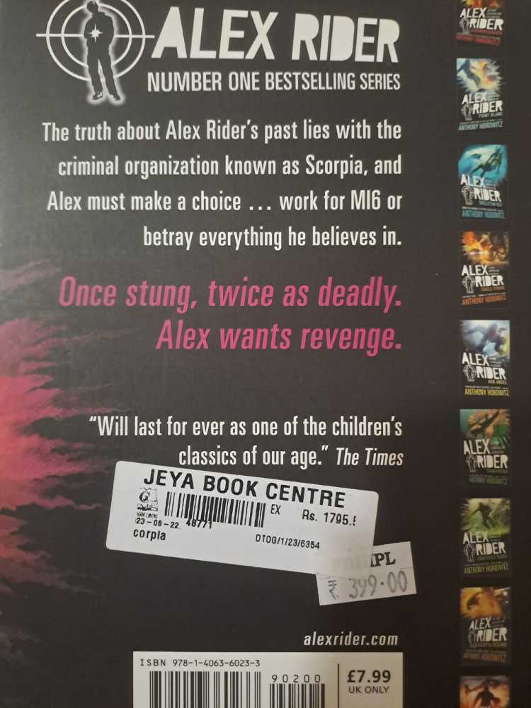 Scorpia - Anthony Horowitz (Walkerbooks - Paperback) book collectible [Barcode 9781406360233] - Main Image 2