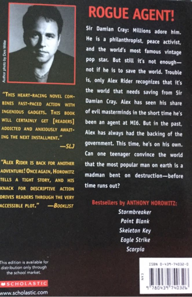 Alex Rider #4: Eagle Strike - Horowitz, Anthony (Scholastic Inc. - Paperback) book collectible [Barcode 9780439740326] - Main Image 2