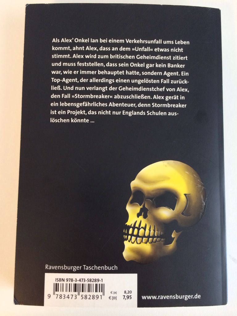 Stormbreaker - Anthony Horowitz (Ravensburger Buchverlag - Paperback) book collectible [Barcode 9783473582891] - Main Image 2