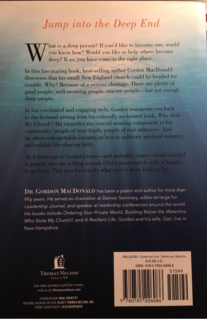 Going Deep - Gordon MacDonald (Thomas Nelson Inc - Paperback) book collectible [Barcode 9780785226086] - Main Image 2