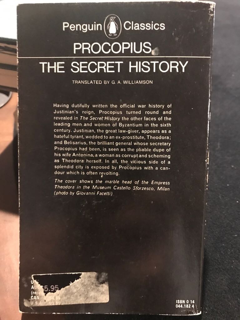 The Secret History - Procopius (Penguin - Paperback) book collectible [Barcode 9780140441826] - Main Image 2
