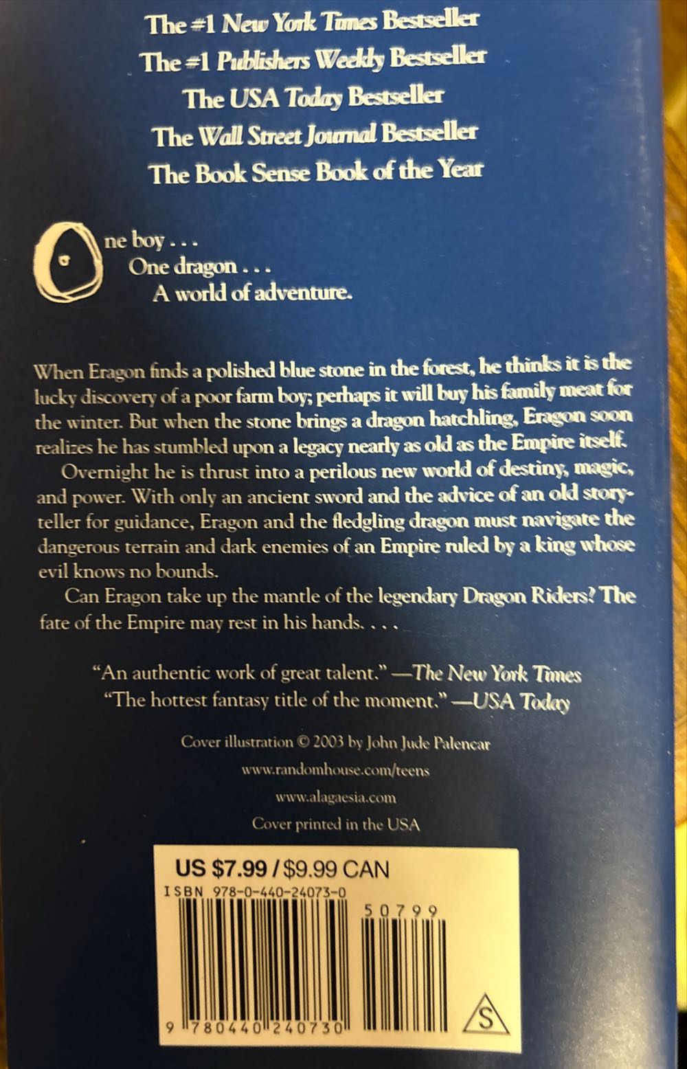 Eragon - Christopher Paolini (Laurel Leaf Library - Paperback) book collectible [Barcode 9780440240730] - Main Image 2