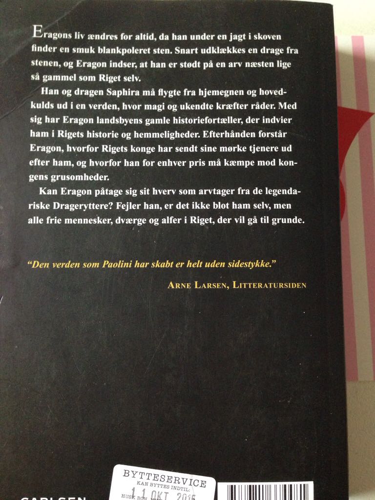 Arven 1 Eragon - Christopher Paolini (Paperback) book collectible [Barcode 9788711374481] - Main Image 2