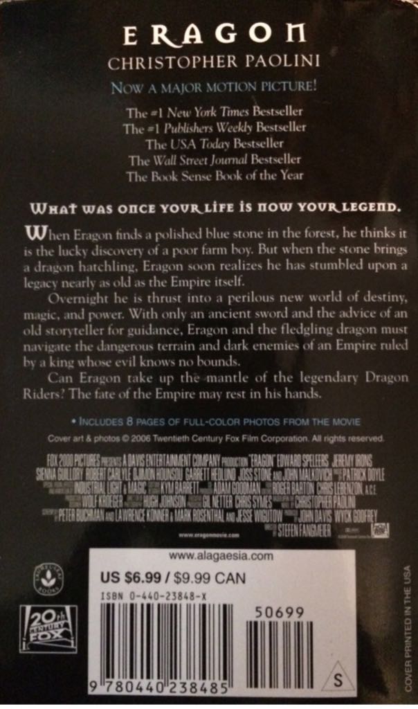 Eragon  (Laurel-Leaf - Paperback) book collectible - Main Image 2