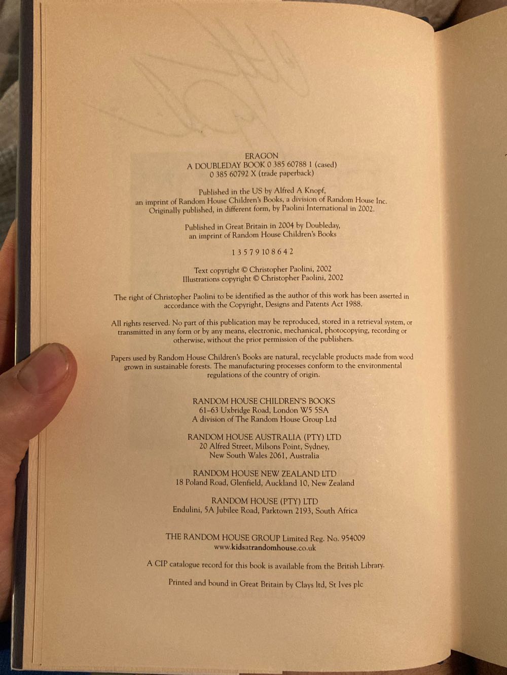 Eragon - Paolini, Christopher (Doubleday - Hardcover) book collectible - Main Image 4